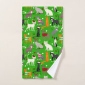 Ensemble de serviettes de bain pour chats de Noël (Serviette à main)