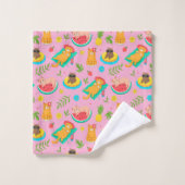 Ensemble de serviettes de bain pour chats d'été tr (Gant de toilette)