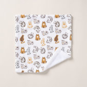 Ensemble de serviettes de bain pour chats détendus (Gant de toilette)