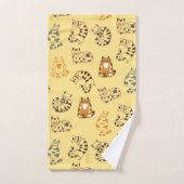 Ensemble de serviettes de bain pour chats paresseu (Serviette à main)