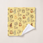 Ensemble de serviettes de bain pour chats paresseu (Gant de toilette)