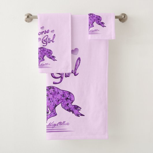 Ensemble de serviettes de bain pour chevaux (En situation)