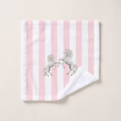 Ensemble de serviettes de bain pour chevaux roses  (Gant de toilette)