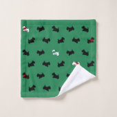 Ensemble de serviettes de bain pour chien écossais (Gant de toilette)