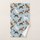 Ensemble de serviettes de bain pour chiens de boxe (Serviette à main)
