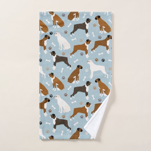 Ensemble de serviettes de bain pour chiens de boxe (Serviette à main)