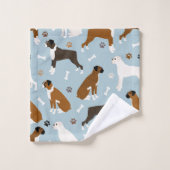 Ensemble de serviettes de bain pour chiens de boxe (Gant de toilette)