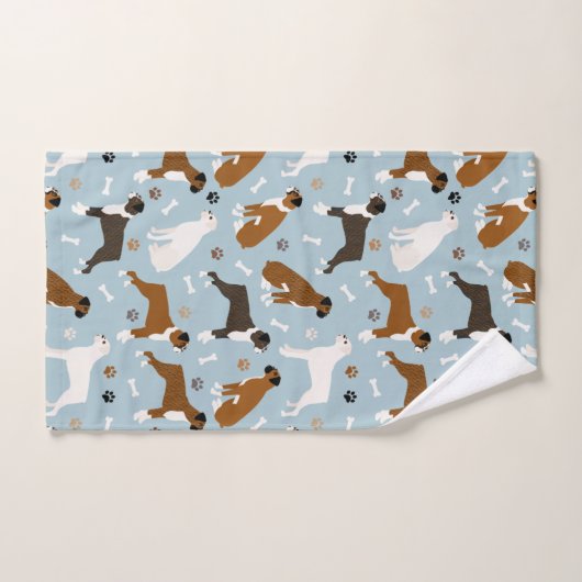 Ensemble de serviettes de bain pour chiens de boxe (Serviette à main)