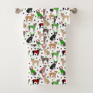 Ensemble de serviettes de bain pour chiens Pitbull