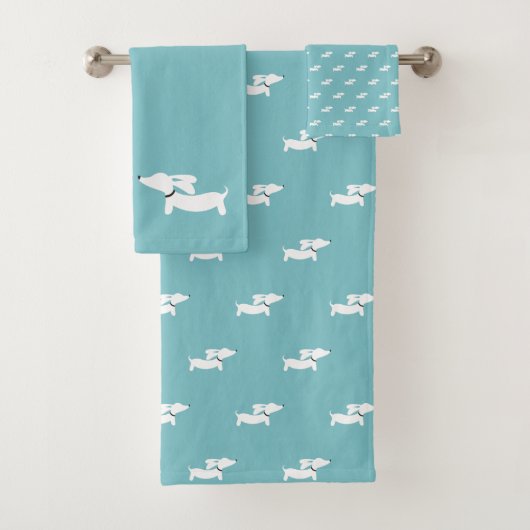 Ensemble de serviettes de bain pour Dachshund | 3 (En situation)