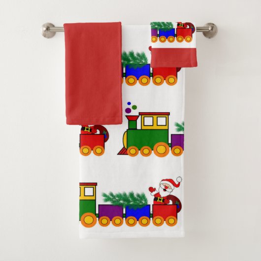 Ensemble de serviettes de bain pour enfants Train  (En situation)