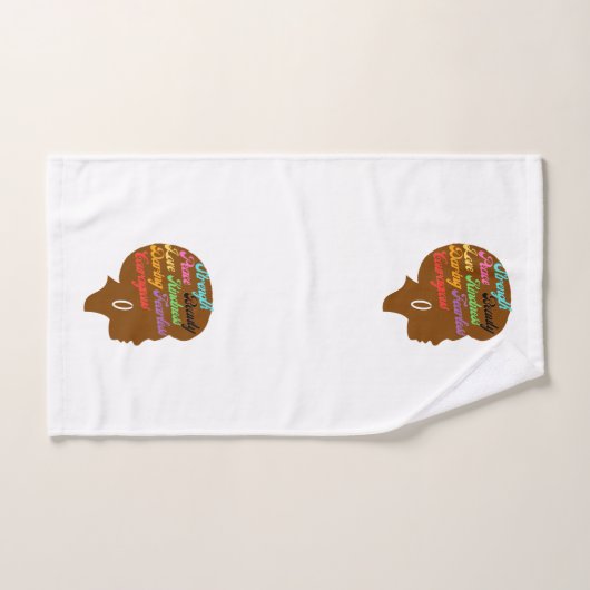 Ensemble de serviettes de bain pour femmes Afro (Serviette à main)