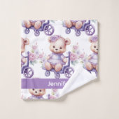 Ensemble de serviettes de bain pour fille Ourson e (Gant de toilette)