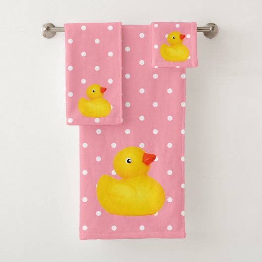 Ensemble de serviettes de bain pour filles roses e (En situation)