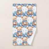 Ensemble de serviettes de bain pour garçon | Ours (Serviette à main)