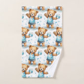 Ensemble de serviettes de bain pour garçon | Ours (Serviette à main)