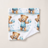 Ensemble de serviettes de bain pour garçon | Ours (Gant de toilette)