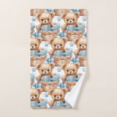 Ensemble de serviettes de bain pour garçon | Ours (Serviette à main)