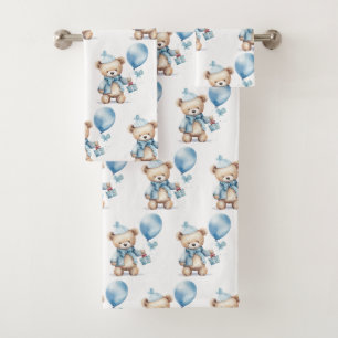 Ensemble de serviettes de bain pour garçon Ours
