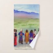 Ensemble de serviettes de bain pour la fête indien (Serviette à main)