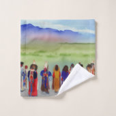 Ensemble de serviettes de bain pour la fête indien (Gant de toilette)