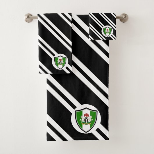 Ensemble de serviettes de bain pour le blason du b (En situation)