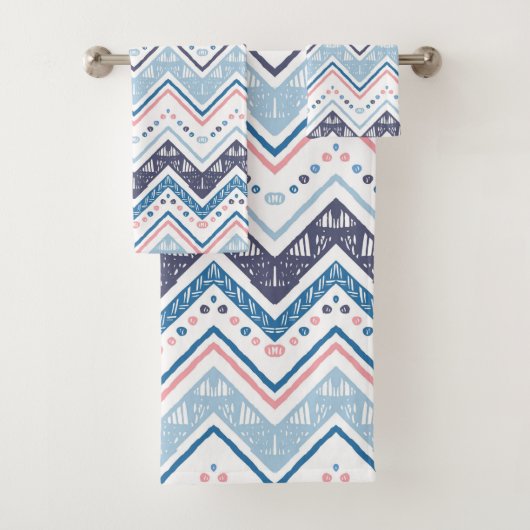 Ensemble de serviettes de bain pour Motifs tribaux (En situation)
