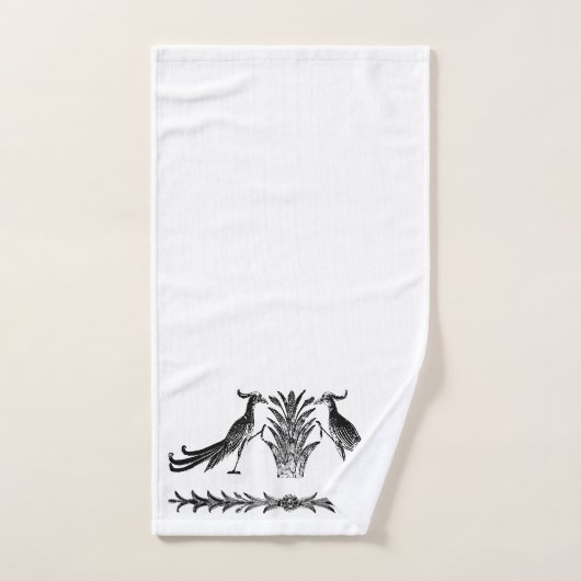Ensemble de serviettes de bain pour oiseaux noirs (Serviette à main)