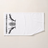 Ensemble de serviettes de bain pour oiseaux noirs (Serviette à main)