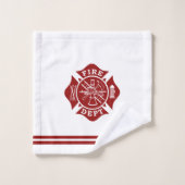 Ensemble de serviettes de bain pour pompiers (Gant de toilette)