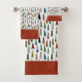 Ensemble de serviettes de bain pour sapins de Noël (En situation)