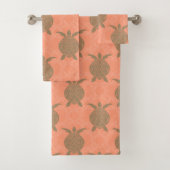 Ensemble de serviettes de bain pour tortue de mer (En situation)