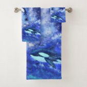 Ensemble de serviettes de bain pour tueur baleine (En situation)