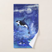 Ensemble de serviettes de bain pour tueur baleine (Serviette à main)