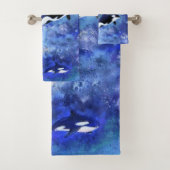 Ensemble de serviettes de bain pour tueur baleine (En situation)
