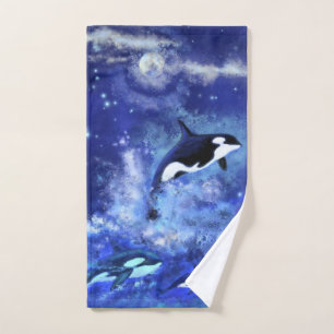 Ensemble de serviettes de bain pour tueur baleine