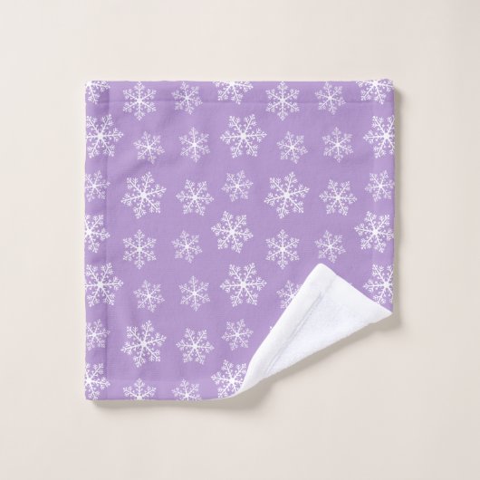 Ensemble de serviettes de bain pourpre Snowflake (Gant de toilette)