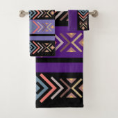 Ensemble de serviettes de bain pourpre sud-ouest (En situation)