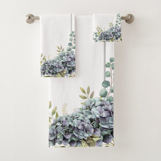 Ensemble de serviettes de bain pourri Hydrangeas E (En situation)