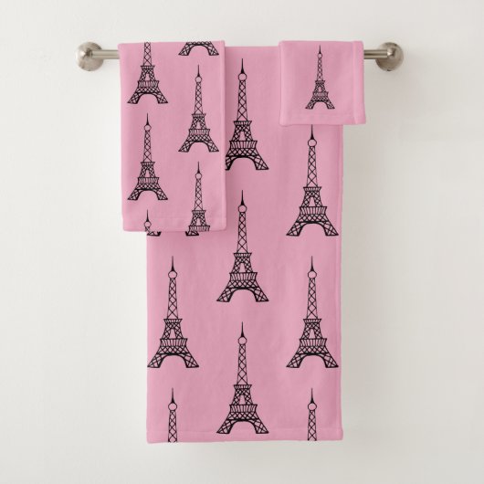 Ensemble de serviettes de bain Pretty Paris Tour E (En situation)