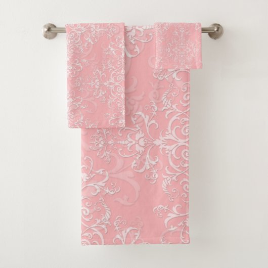 Ensemble de serviettes de bain Princesse Rose et B (En situation)