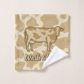 Ensemble de serviettes de bain profil de vache (Gant de toilette)