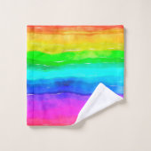 Ensemble de serviettes de bain Rainbow Watercolor (Gant de toilette)