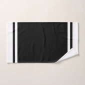 Ensemble de serviettes de bain rayées noir et blan (Serviette à main)