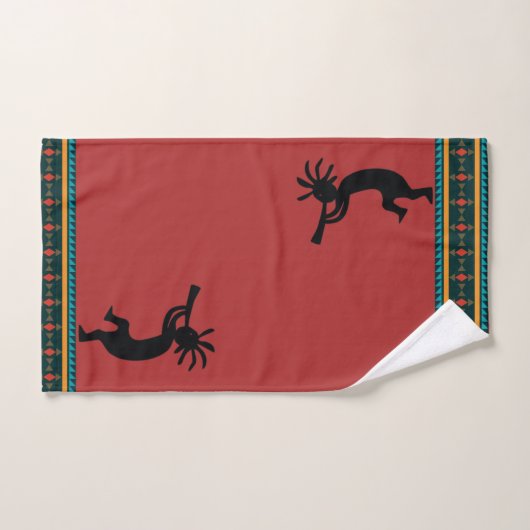 Ensemble de serviettes de bain Red Kokopelli (Serviette à main)