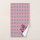 Ensemble de serviettes de bain rétro rose caniche (Serviette à main)