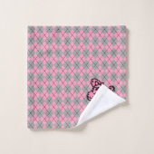 Ensemble de serviettes de bain rétro rose caniche (Gant de toilette)