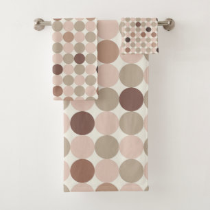 Ensemble de serviettes de bain rondes marron harmo