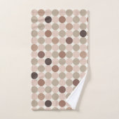 Ensemble de serviettes de bain rondes marron harmo (Serviette à main)