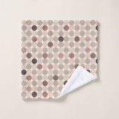 Ensemble de serviettes de bain rondes marron harmo (Gant de toilette)